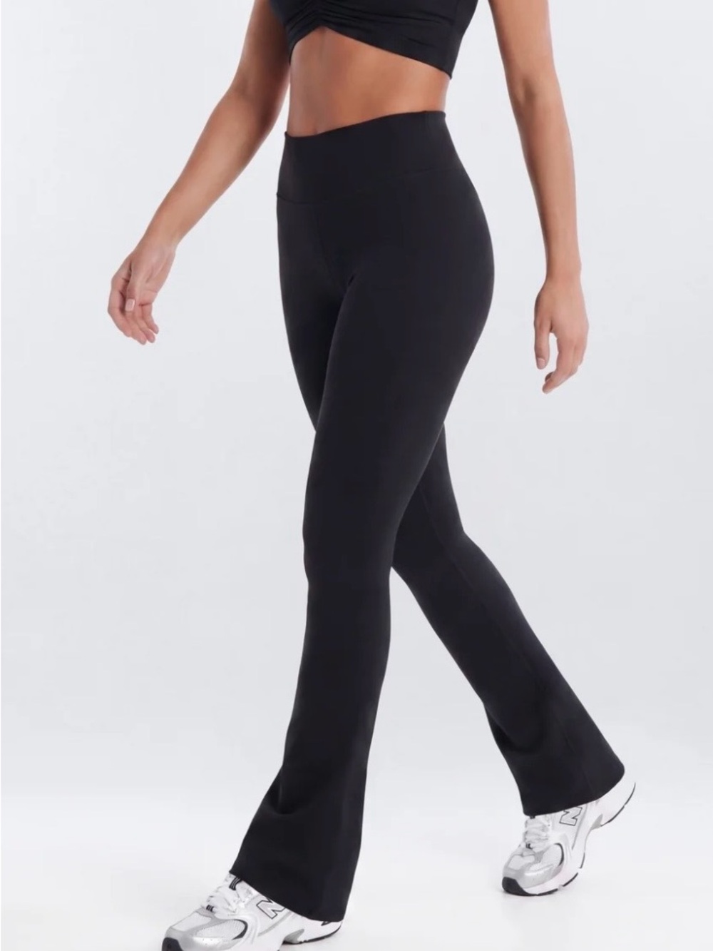 Fashion Nova Black High-Waist Flare Leggings